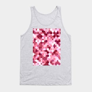 Shades of Peach Pink Hexagons Tank Top